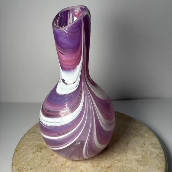 Purple Dorotheenhütte Wolfach Vintage Unikat Reine Handarbeit Glass Vase Germany